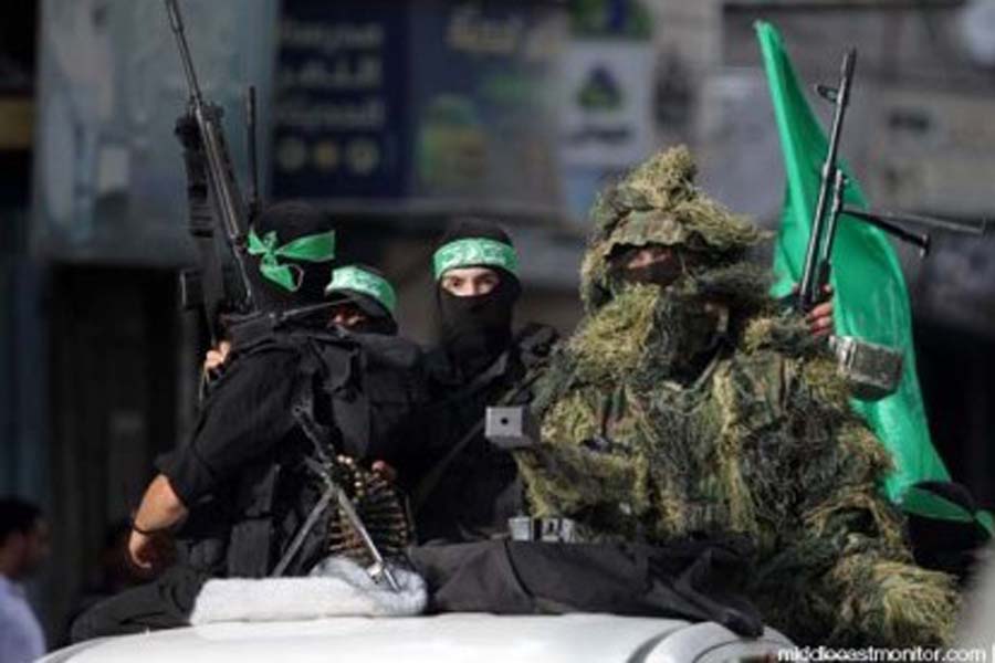 Pasukan Brigade al-Qassam.Foto Middle East Monitor